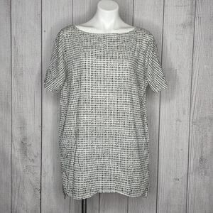 Ilana Kohn X UO Cotton Dash Print Oversized Shift Tunic Mini Dress, sz Medium